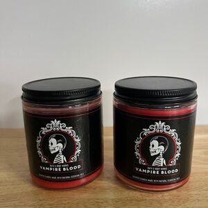 Two (2) Bath & Body Works Vampire Blood Red Candle Duo